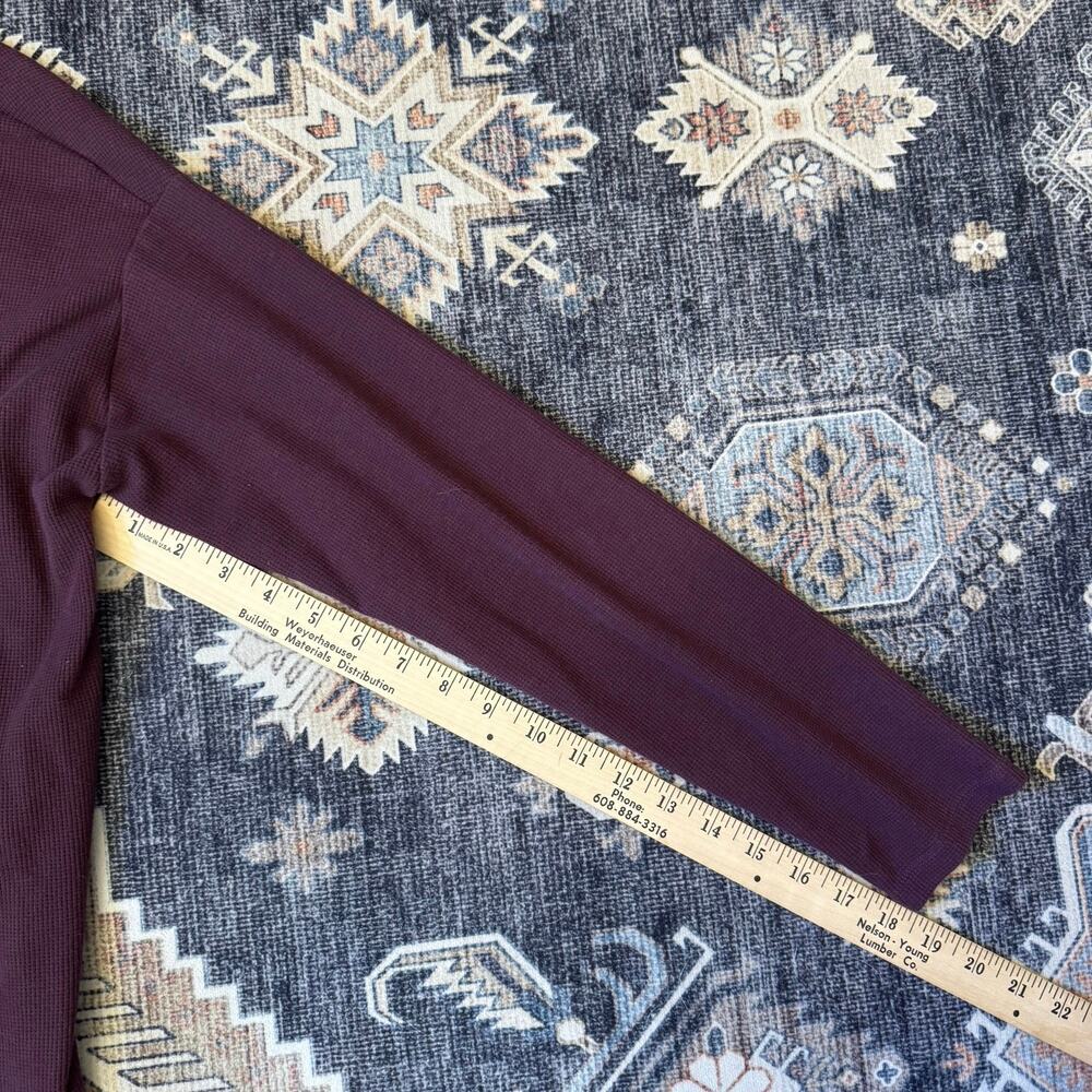 Ann Taylor Waffle Open Cardigan Plum Purple Women’s Size Large - Picture 5 of 9